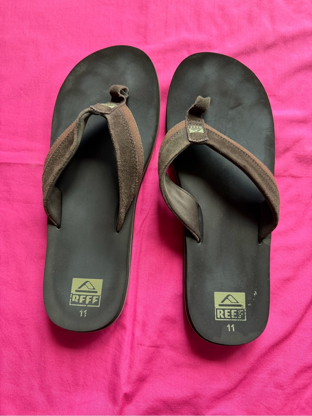 Reef Men’s Brown Flip-Flops size 11